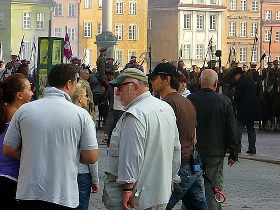 Jasielscy ułani na planie filmu