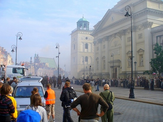 Jasielscy ułani na planie filmu
