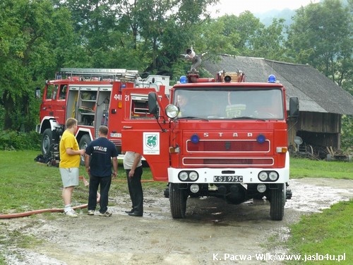 Pożar domu w Łysej Górze - 25.06.2009