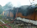 Pożar domu w Łysej Górze - 25.06.2009