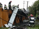Pożar domu w Łysej Górze - 25.06.2009