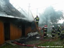Pożar domu w Łysej Górze - 25.06.2009