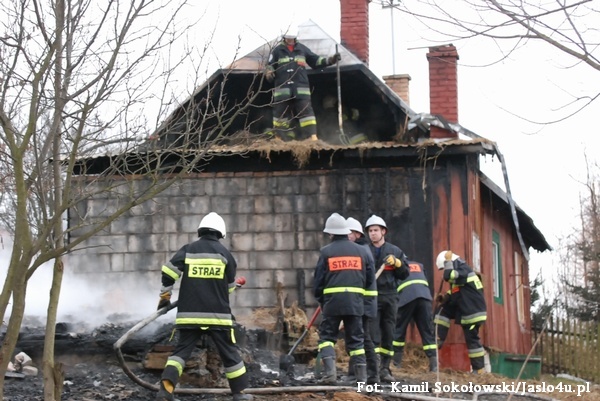 Pożar w Siedliskach 17.03.2010