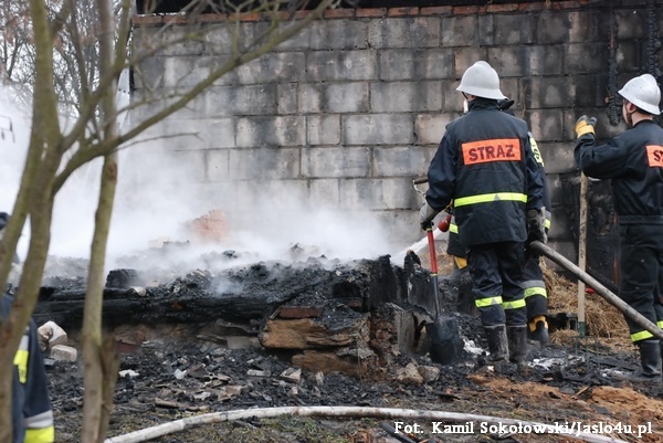 Pożar w Siedliskach 17.03.2010