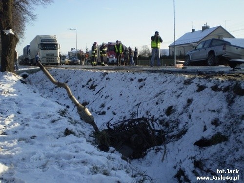 Wypadek w Krajowicach - 03.01.2009