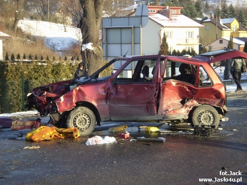 Wypadek w Krajowicach - 03.01.2009