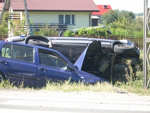 Wypadek w Krajowicach - 21.08.2009