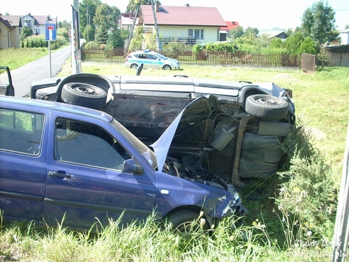 Wypadek w Krajowicach - 21.08.2009