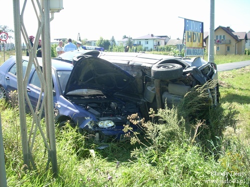 Wypadek w Krajowicach - 21.08.2009