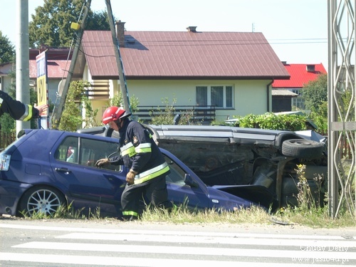 Wypadek w Krajowicach - 21.08.2009