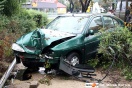 Zaparkował na latarni "na podwójnym gazie"