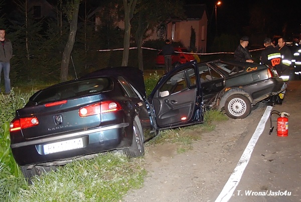 Zderzenie policyjnej laguny z polonezem - 31.08.2008