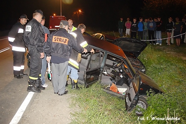 Zderzenie policyjnej laguny z polonezem - 31.08.2008