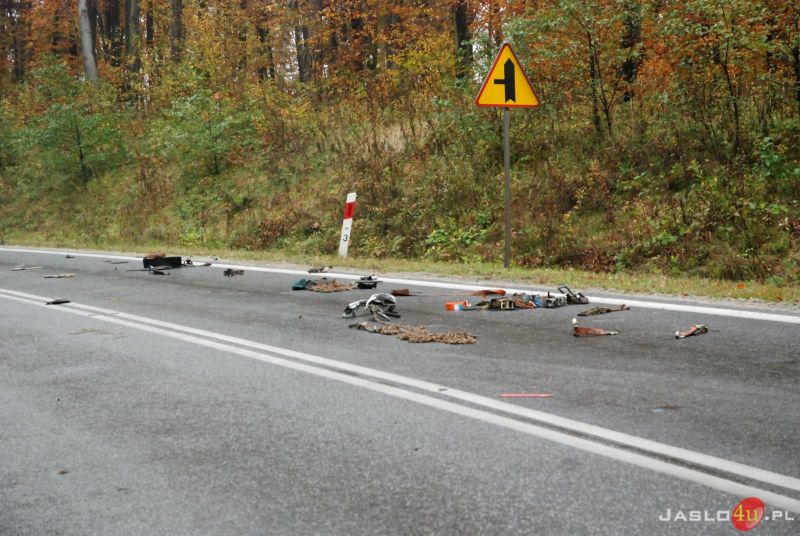Wypadek na drodze  wojewódzkiej relacji Jasło-Rzeszów