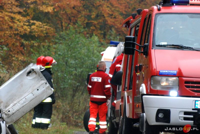 Wypadek na drodze  wojewódzkiej relacji Jasło-Rzeszów