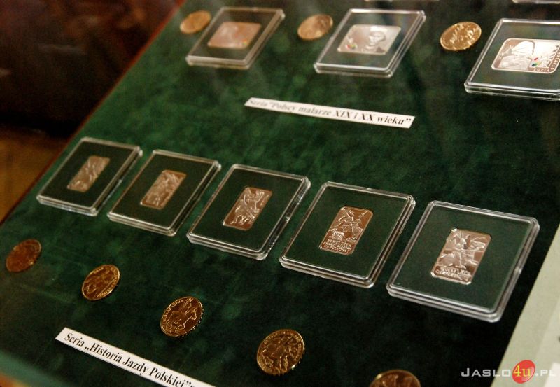 Monety, banknoty i medale - dzieła sztuki w  Banku Spółdzielczym oddział w Jaśle