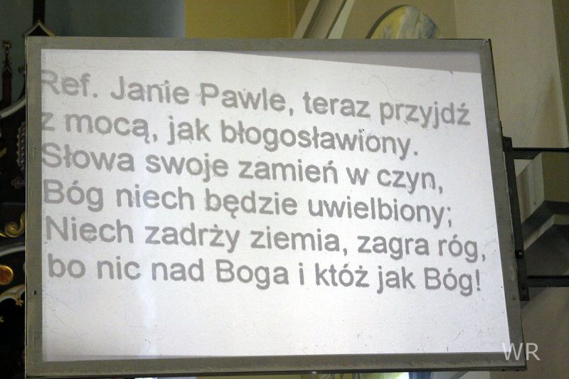 Intronizacja relikwii błogosławionego Jana Pawła II