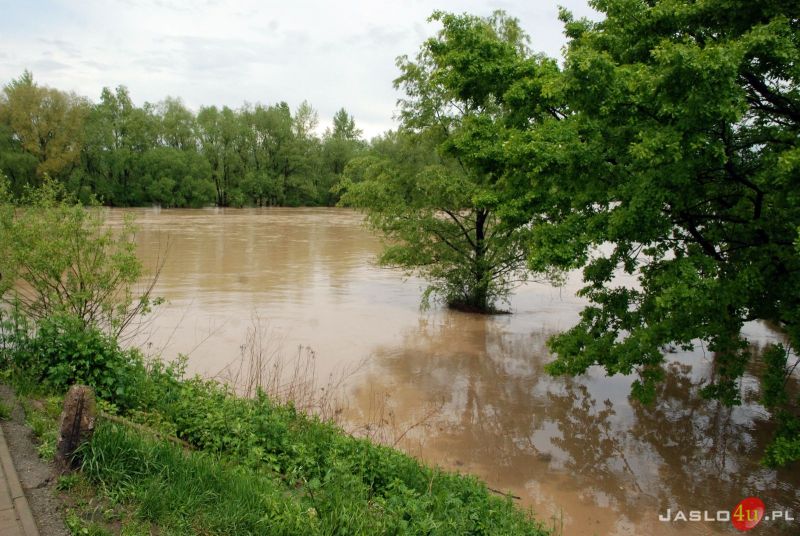 Poziom rzek i podtopienia w powiecie jasielskim