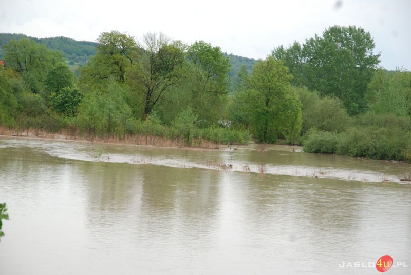 Poziom rzek i podtopienia w powiecie jasielskim