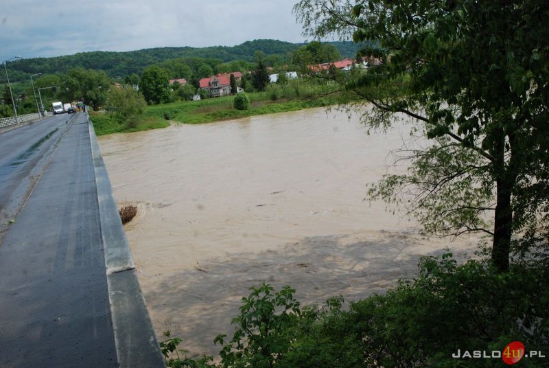 Poziom rzek i podtopienia w powiecie jasielskim