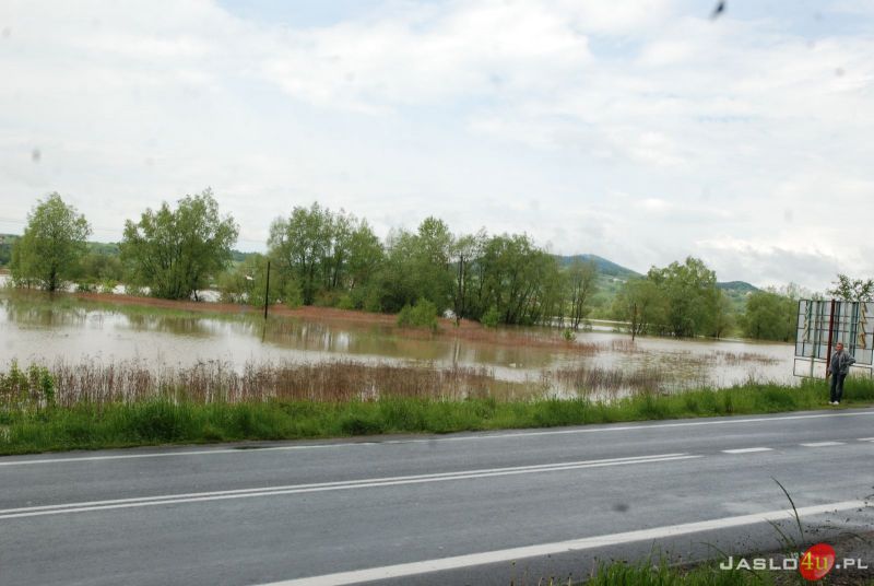 Poziom rzek i podtopienia w powiecie jasielskim