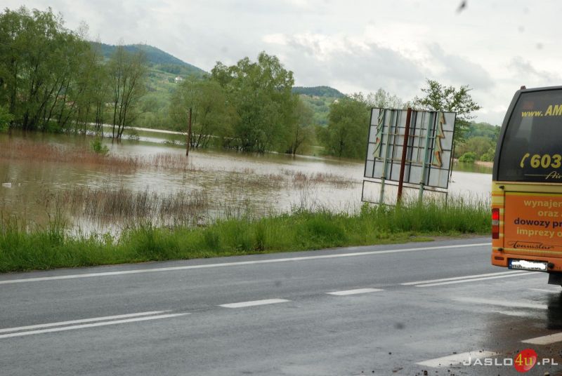 Poziom rzek i podtopienia w powiecie jasielskim