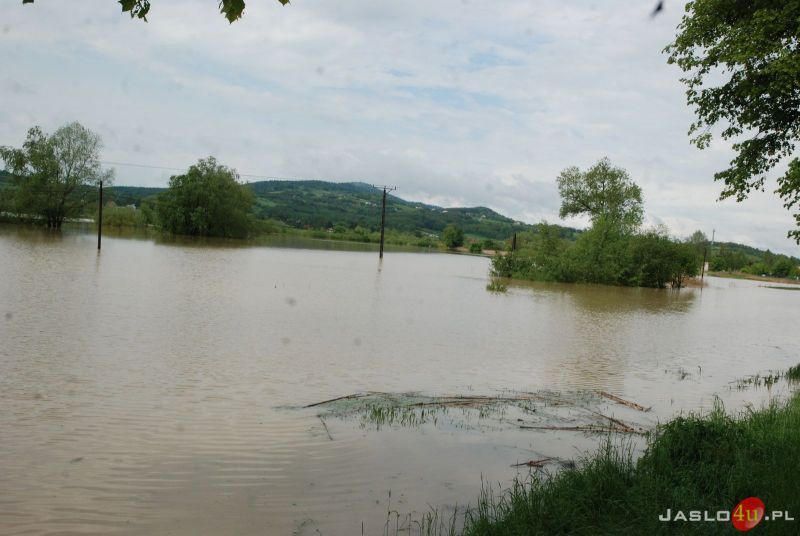 Poziom rzek i podtopienia w powiecie jasielskim