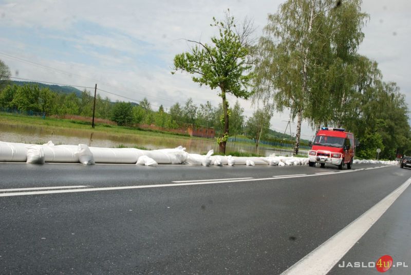 Poziom rzek i podtopienia w powiecie jasielskim