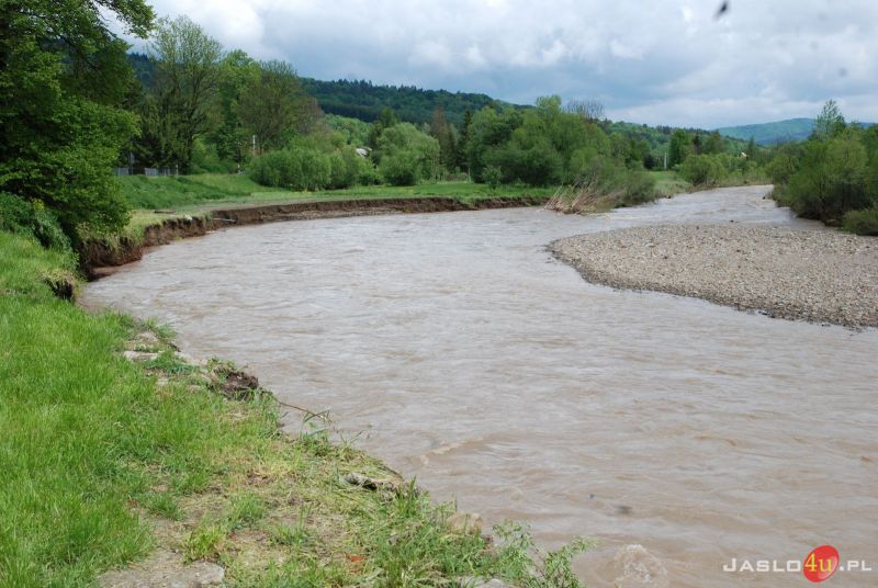 Poziom rzek i podtopienia w powiecie jasielskim