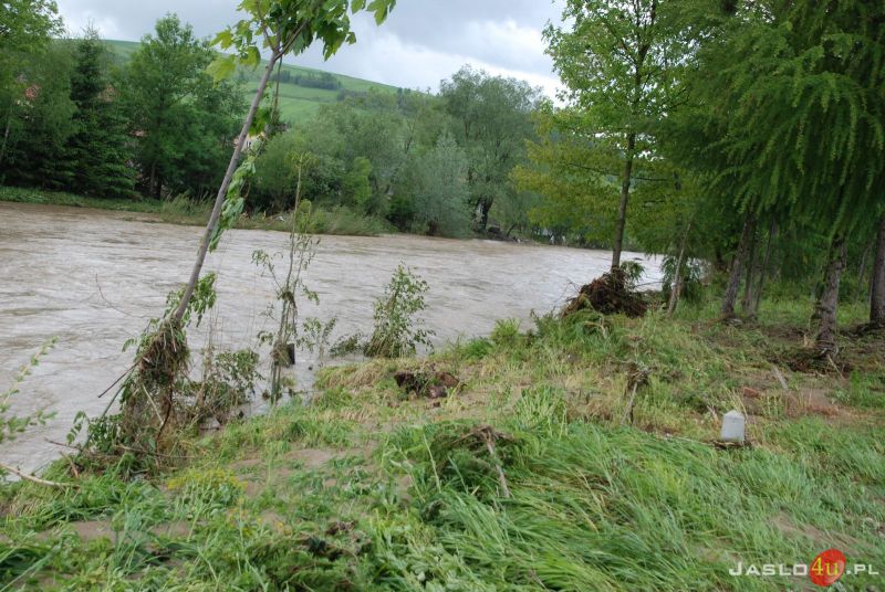 Poziom rzek i podtopienia w powiecie jasielskim