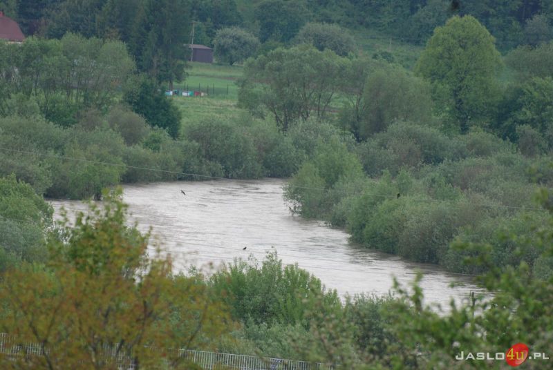 Poziom rzek i podtopienia w powiecie jasielskim