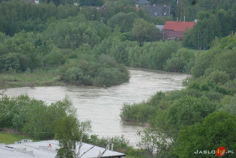Poziom rzek i podtopienia w powiecie jasielskim