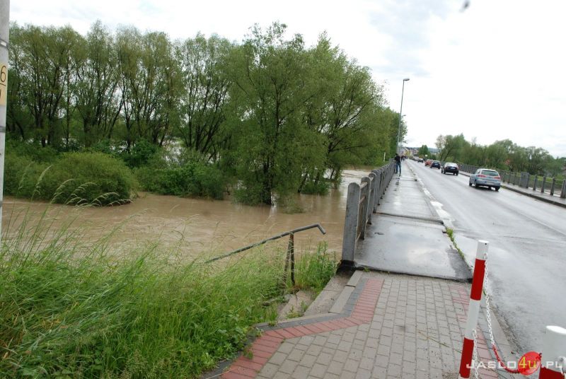 Poziom rzek i podtopienia w powiecie jasielskim
