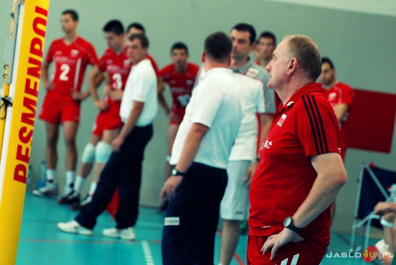 Polska - Bułgaria (mecz towarzyski juniorskich reprezentacji siatkarskich, hala MOSiR w Jaśle)