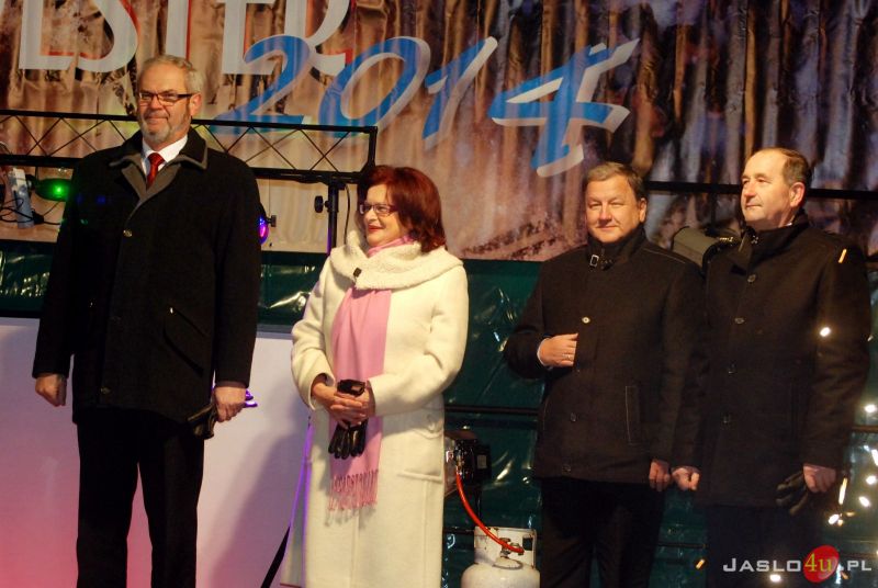Powitanie Nowego Roku na jasielskim rynku