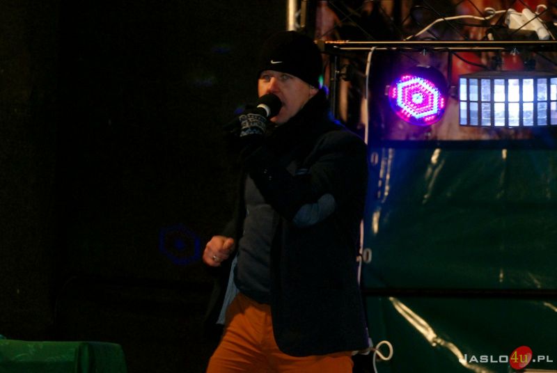 Powitanie Nowego Roku na jasielskim rynku