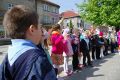 Korowód przedszkolaków z okazji 650 lecia Nadania Praw Miejskich Miastu Jasłu