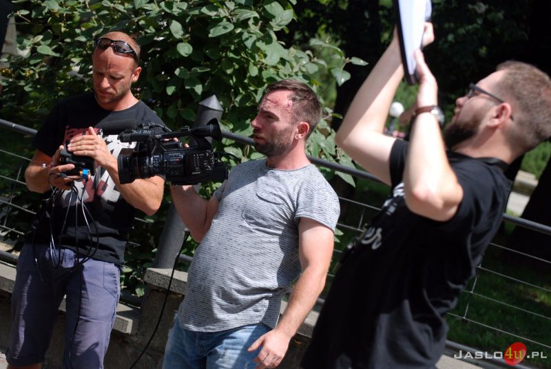 Zdjęcia do filmu "Akcja Pensjonat" na ulicach Jasła