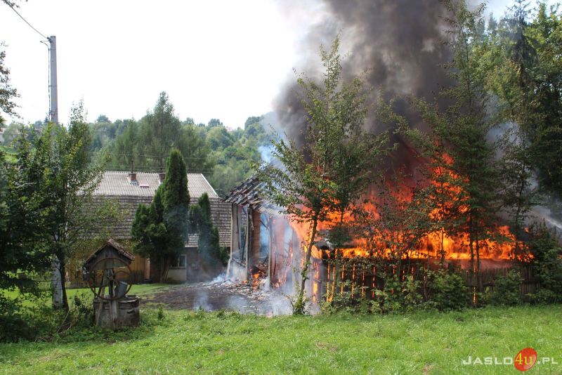 Pożar stodoły w Opaciu (18.08.2017)