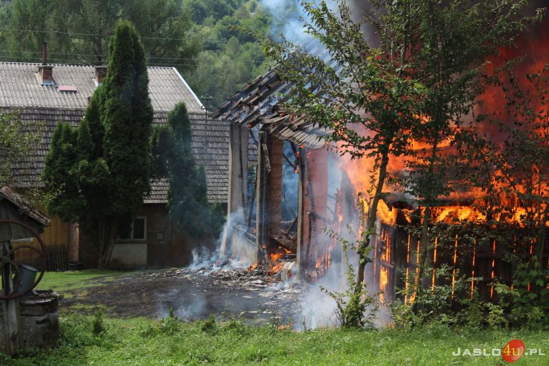 Pożar stodoły w Opaciu (18.08.2017)