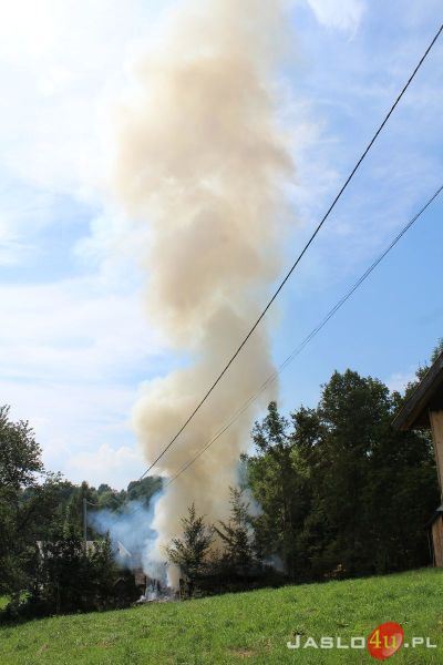 Pożar stodoły w Opaciu (18.08.2017)