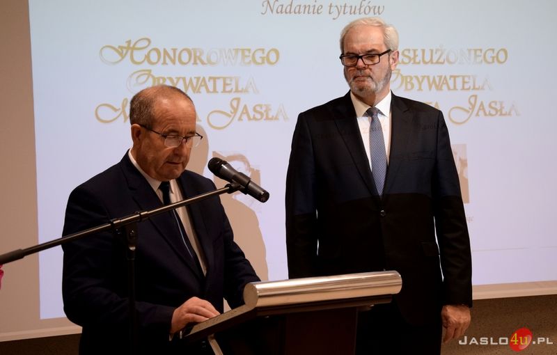 Nadanie tytułów Honorowego i Zasłużonego dla Miasta Jasła