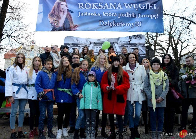 Powitanie Roksany Węgiel w Jaśle