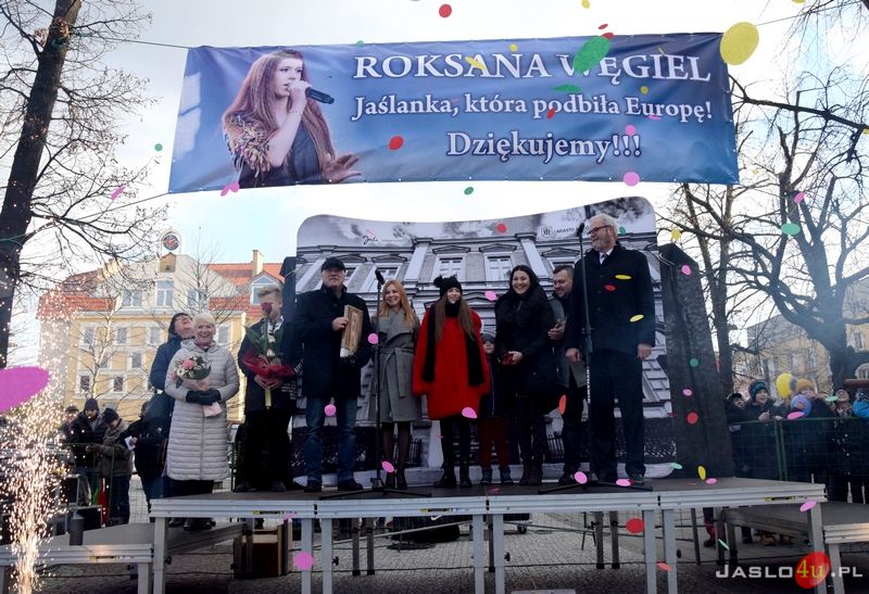 Powitanie Roksany Węgiel w Jaśle