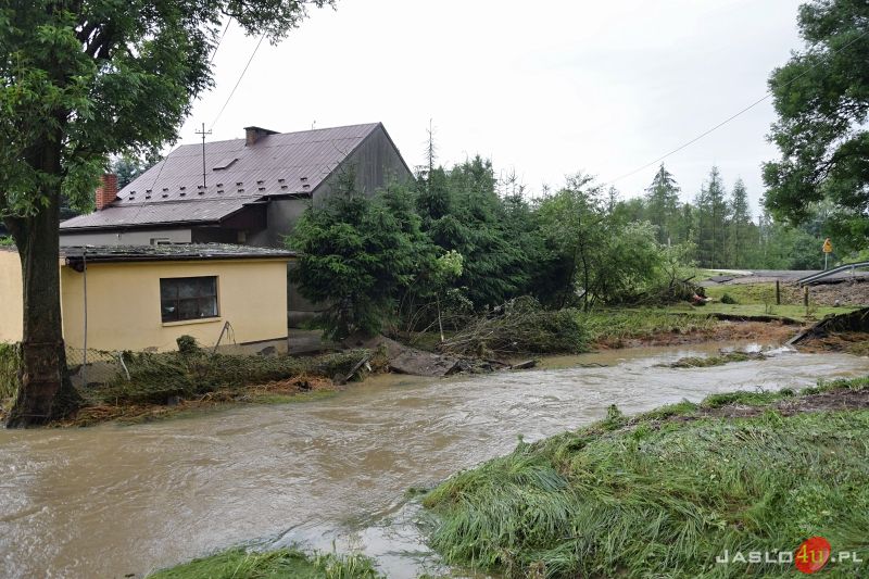 Katastrofalne skutki podtopień w powiecie jasielskim