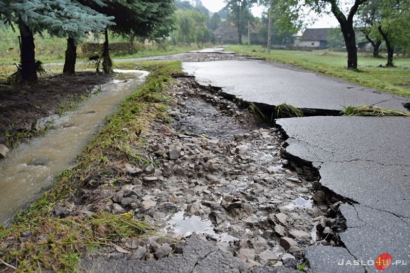 Katastrofalne skutki podtopień w powiecie jasielskim