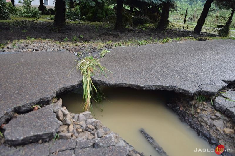 Katastrofalne skutki podtopień w powiecie jasielskim