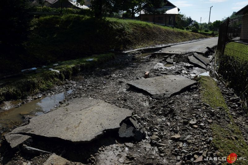 Katastrofalne skutki podtopień w powiecie jasielskim