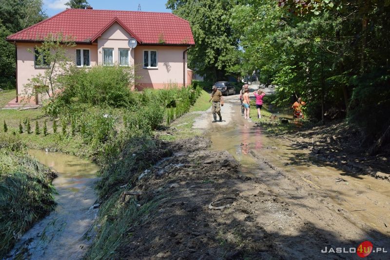Podtopienia na jasielskich osiedlach Brzyszczki i Hankówka