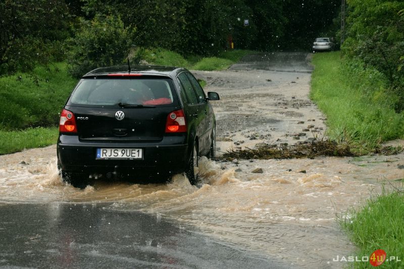 Podtopienia w Jaśle w wyniku oberwania chmury